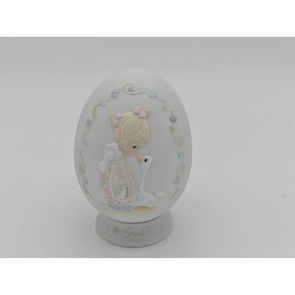 Precious Moments 1992 Make A Joyful Noise Enesco Porcelain Egg Figurine 528617